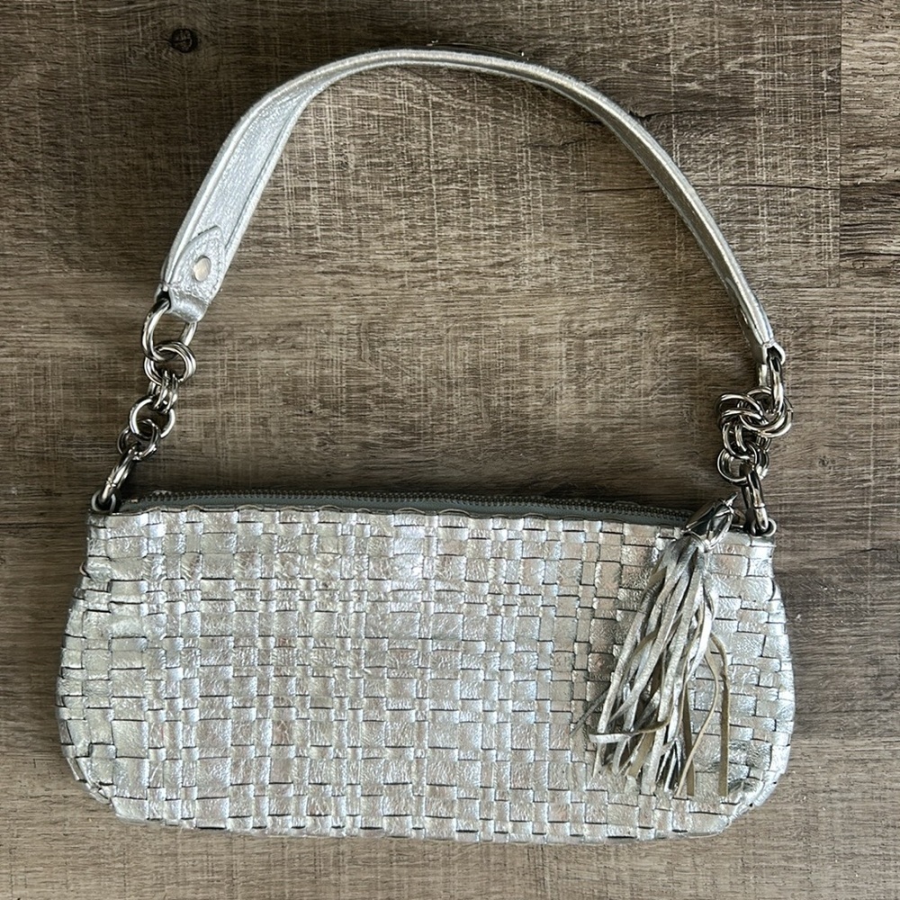 Elliot Lucca Leather Woven Leather Shoulder Bag